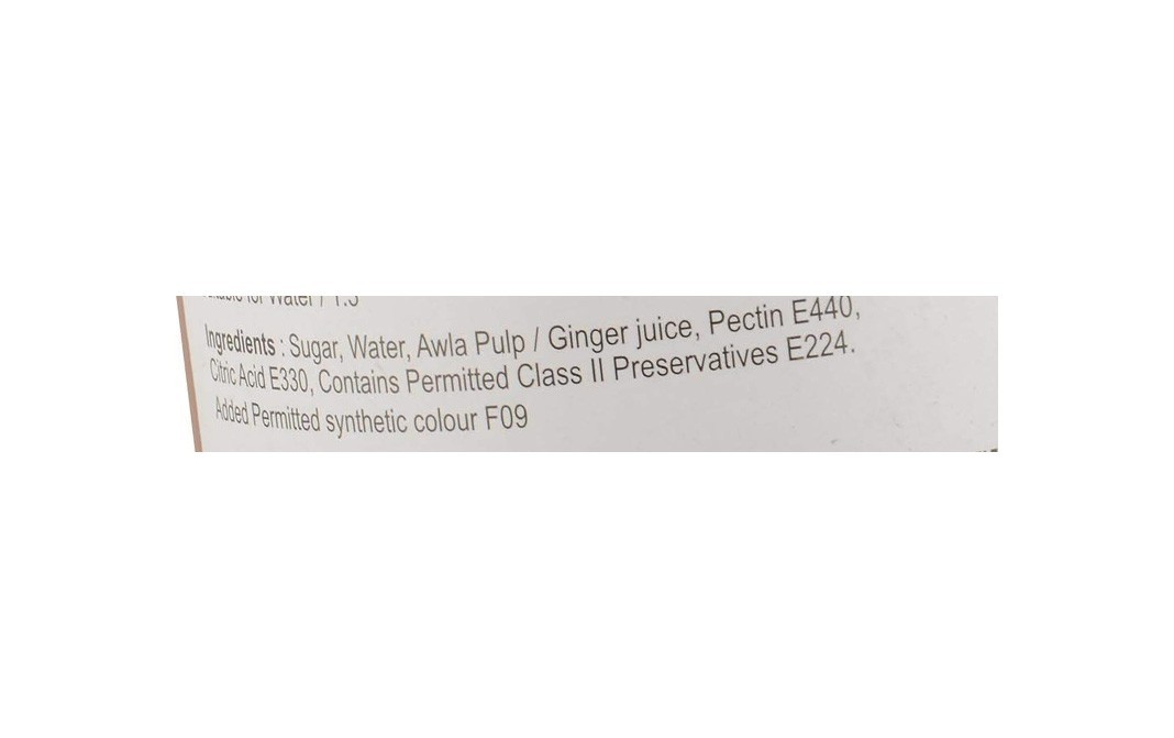 Pure Berry's Awla & Ginger Cordial    Bottle  750 millilitre
